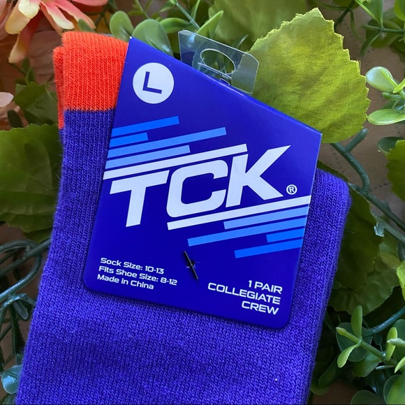 Men's Clemson College Blue Orange Socks Size 10-13 Shoes size 8-12 - Picture 3 of 6